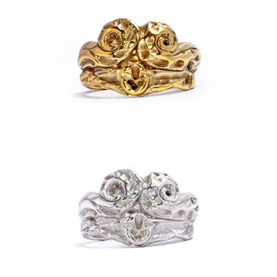 Elemente Ring vergoldet von oben